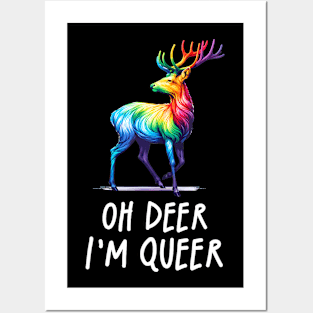 Oh Deer I'm Queer Pride LGBT Posters and Art